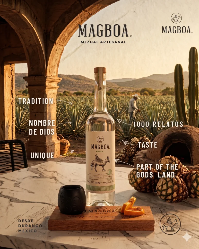 botella de Mezcal Magboa